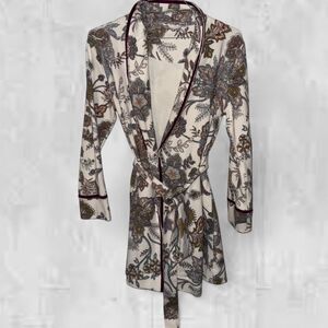 Anthropologie Floreat Brushed Fleece Robe XS/S